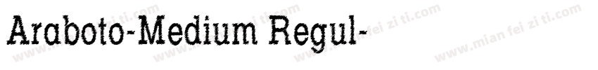 Araboto-Medium Regul字体转换